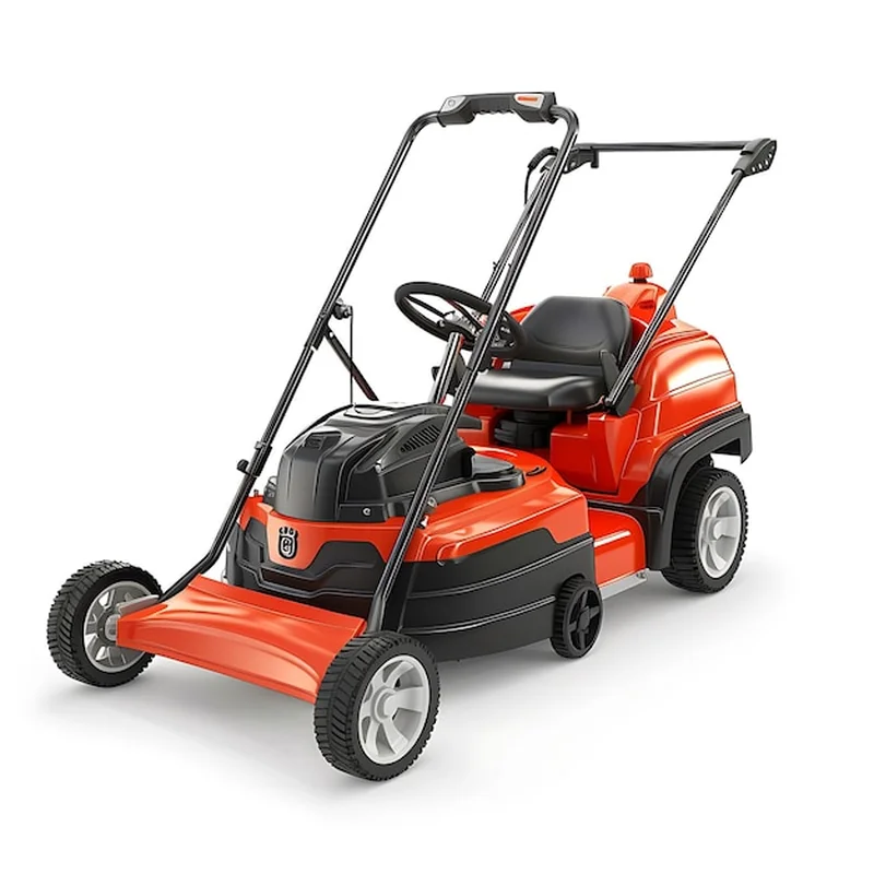 Kosiarka na białym tle